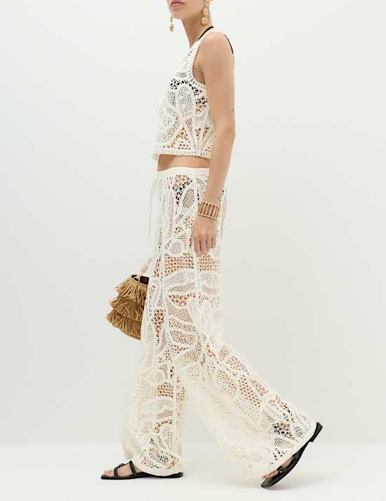Crochet Style Knitted Trousers