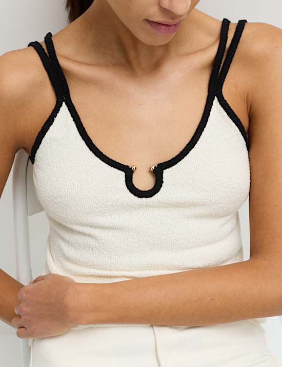 Maillot de corps en maille de coton &agrave; ouverture goutte d&rsquo;eau