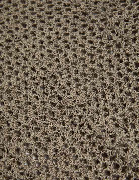 Cotton Rich Open Stitch Cropped Cardigan