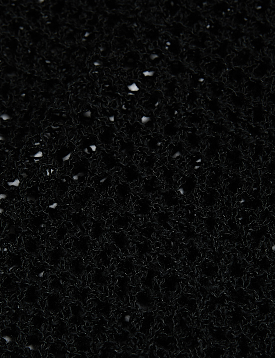 C&aacute;rdigan corto de punto abierto de algod&oacute;n