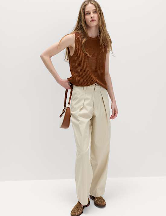 Cotton Rich Slim Fit Knitted Top