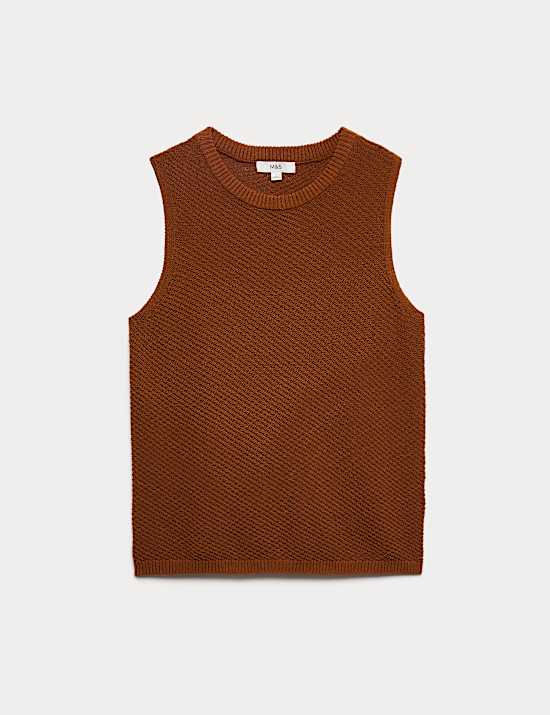 Cotton Rich Slim Fit Knitted Top