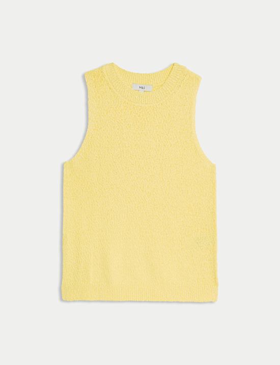 D&eacute;bardeur en maille de coton textur&eacute;