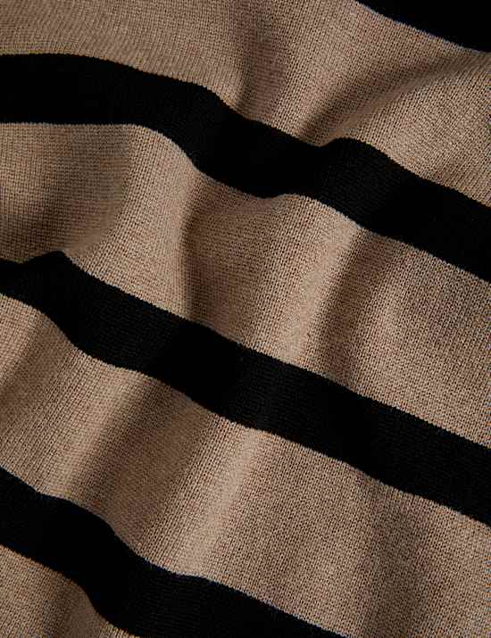 Cotton Rich Striped Crew Neck Jumper