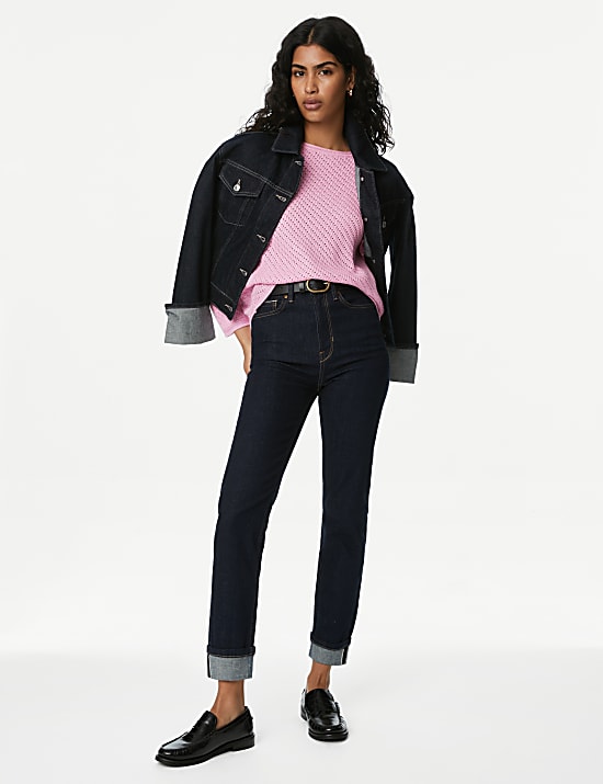 Textured Crew Neck Jumper