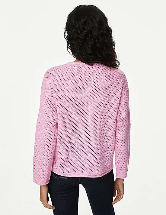 Textured Crew Neck Jumper