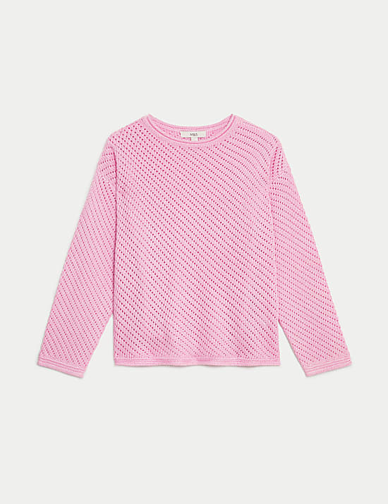 Textured Crew Neck Jumper
