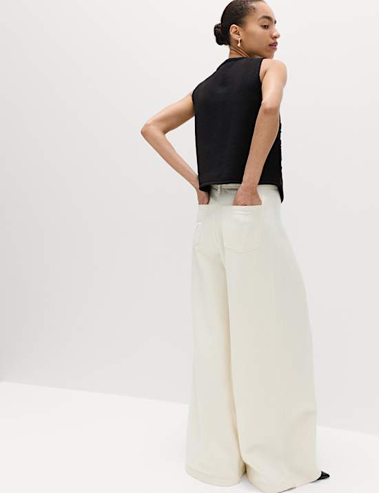 Gabardina de punto de algod&oacute;n con bordado