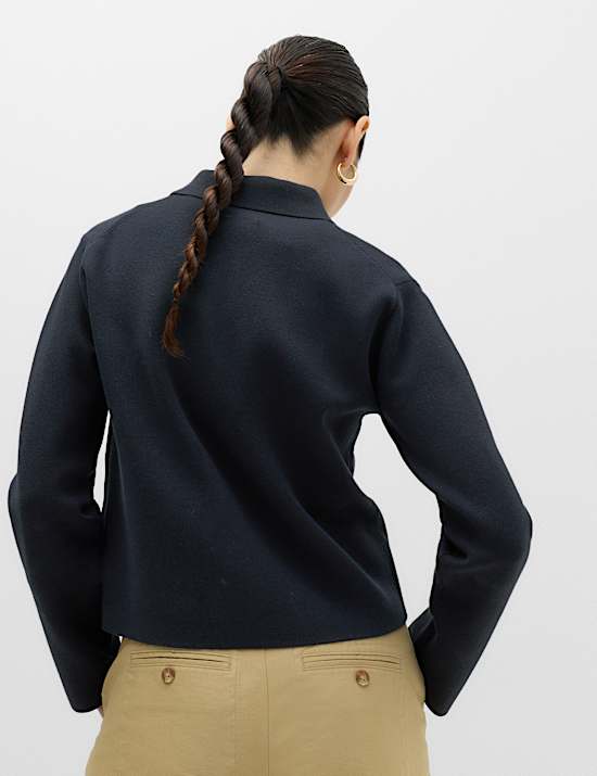 Wool Rich Collared Pocket Detail Jacket