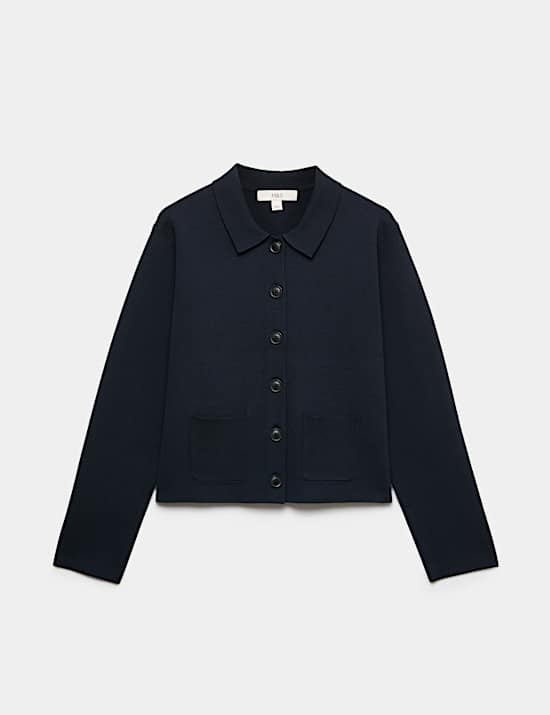 Wool Rich Collared Pocket Detail Jacket