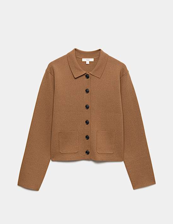Wool Rich Collared Pocket Detail Jacket