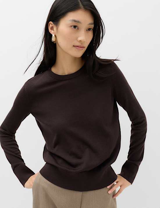 Pull 100 % laine m&eacute;rinos &agrave; col rond