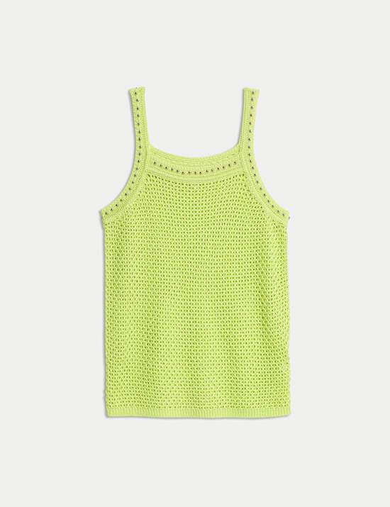 Rompi Rajut Slim Fit dengan Hiasan