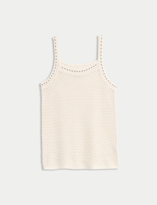 Embellished Slim Fit Knitted Vest