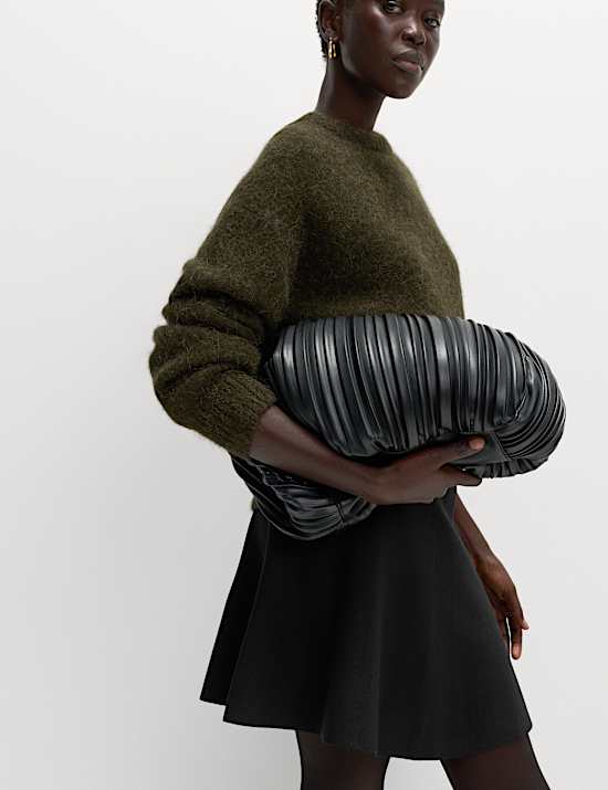 Knitted Mini A-Line Skirt