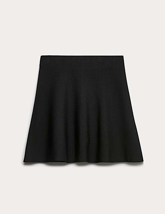 Knitted Mini A-Line Skirt