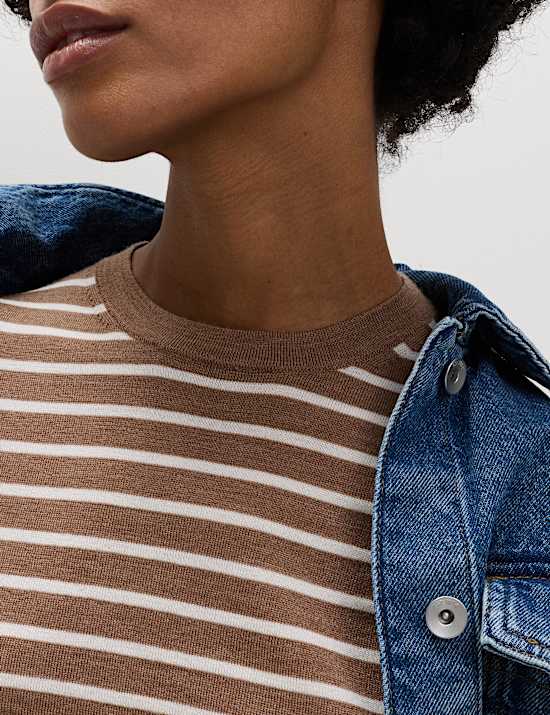 Pure Merino Wool Striped Jumper