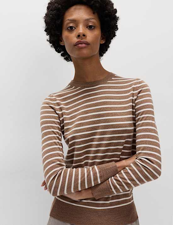 Pure Merino Wool Striped Jumper