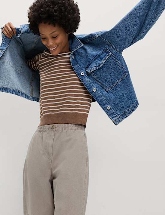 Pure Merino Wool Striped Jumper