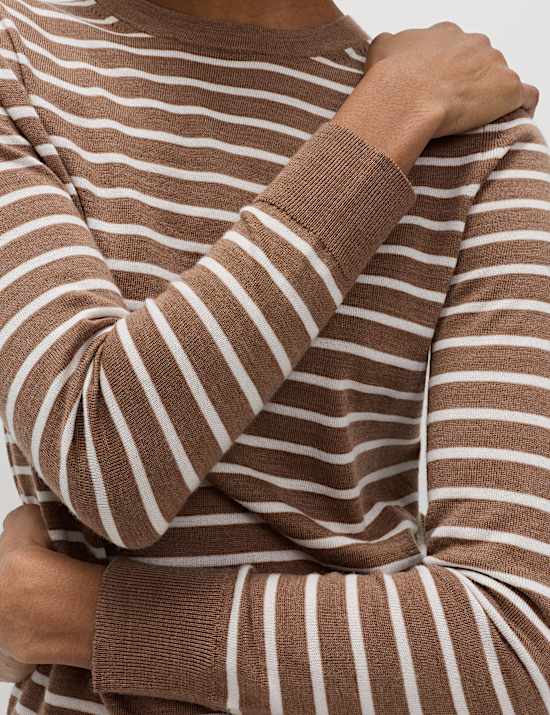 Pure Merino Wool Striped Jumper