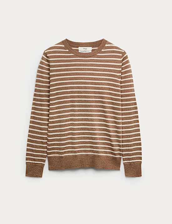 Pure Merino Wool Striped Jumper