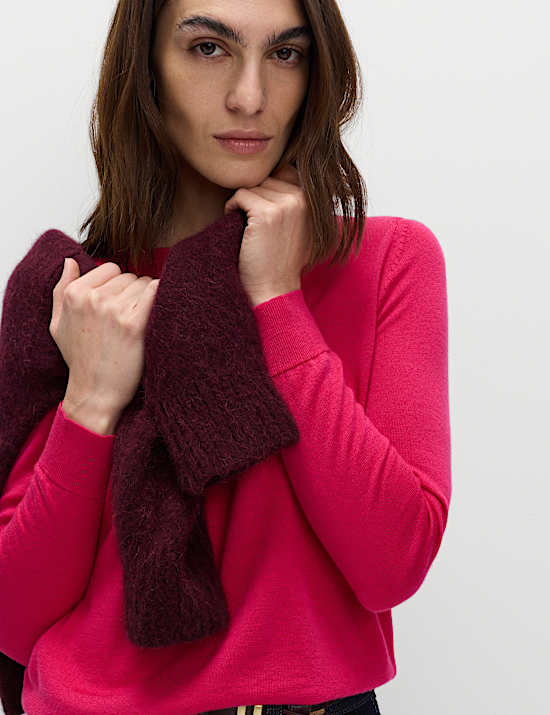 Pull 100 % laine mérinos à col rond