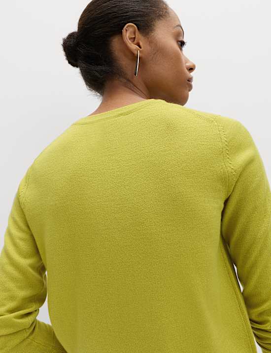 Pullover aus reiner Merinowolle mit Rundhalsausschnitt