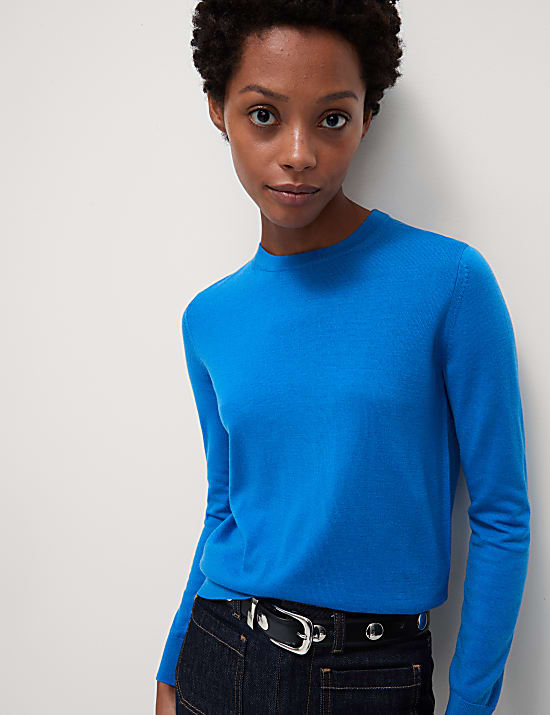 Pure Merino Wool Crew Neck Jumper