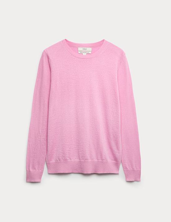 Pullover aus reiner Merinowolle mit Rundhalsausschnitt