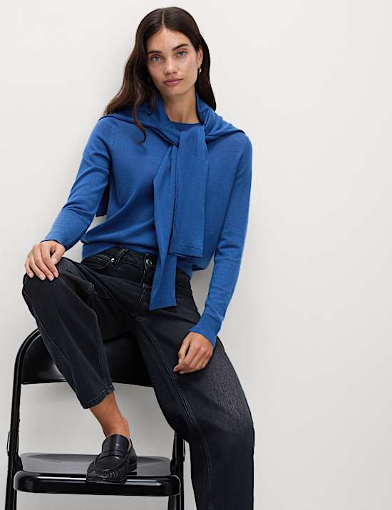 Pure Merino Wool Crew Neck Jumper