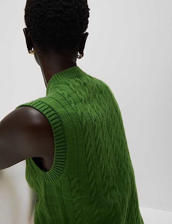 Maillot de corps &agrave; col rond en maille l&eacute;g&egrave;re torsad&eacute;e