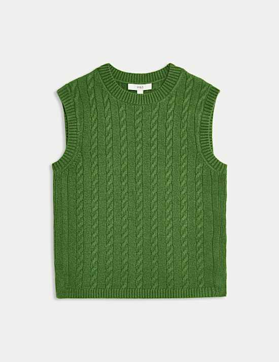 Maillot de corps &agrave; col rond en maille l&eacute;g&egrave;re torsad&eacute;e