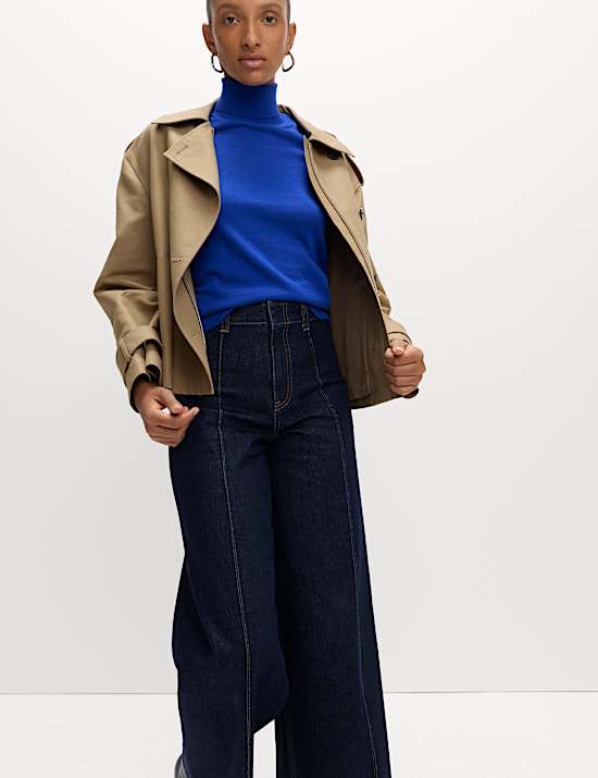 Pure Merino Wool Roll Neck Jumper