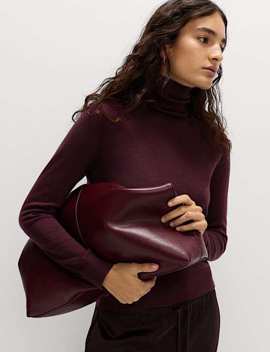 Pure Merino Wool Roll Neck Jumper