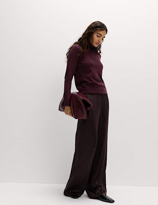 Pure Merino Wool Roll Neck Jumper