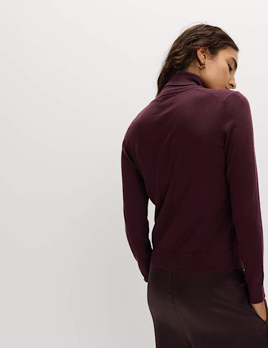 Pure Merino Wool Roll Neck Jumper