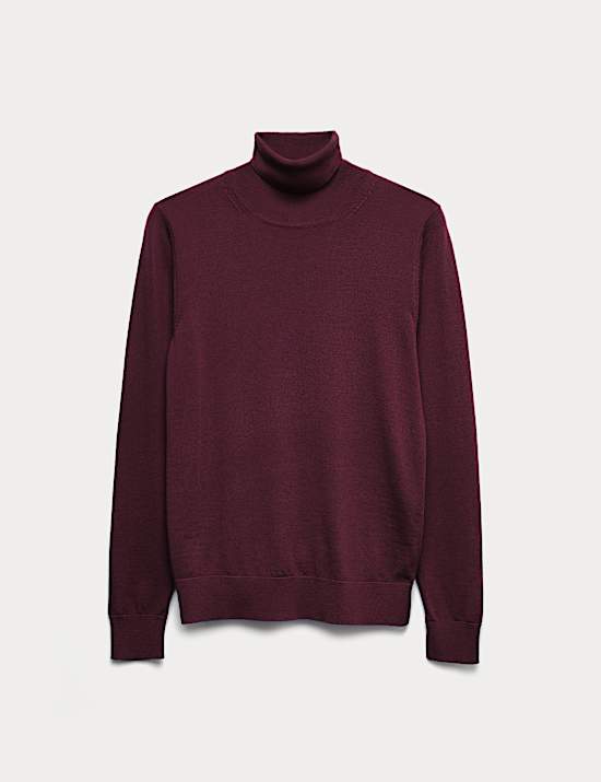 Pure Merino Wool Roll Neck Jumper