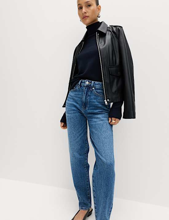 Sweter z rolowanym golfem z czystej wełny merino