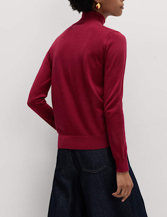 Pure Merino Wool Roll Neck Jumper