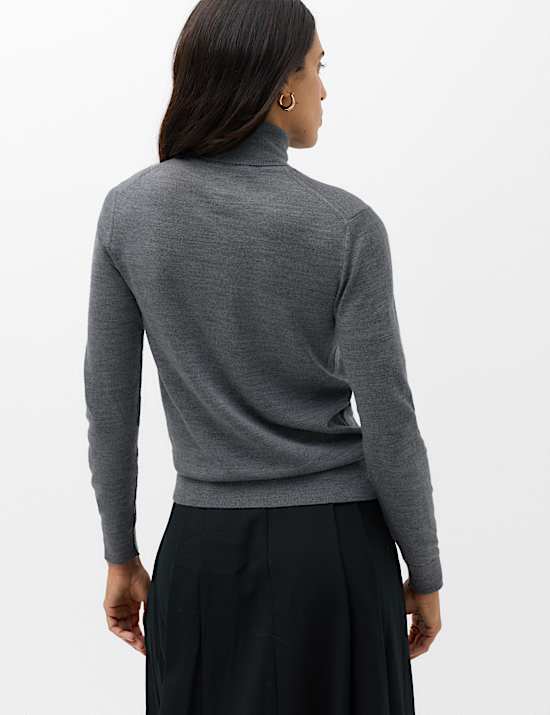 Pure Merino Wool Roll Neck Jumper