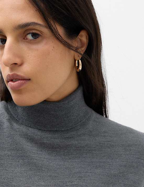 Pure Merino Wool Roll Neck Jumper