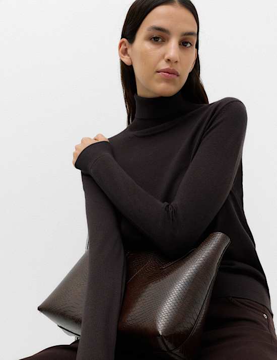 Pure Merino Wool Roll Neck Jumper