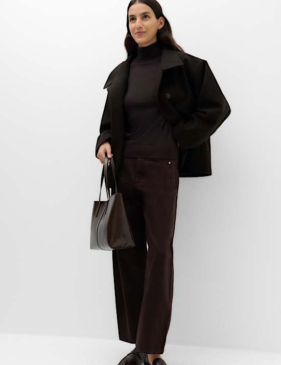 Pure Merino Wool Roll Neck Jumper