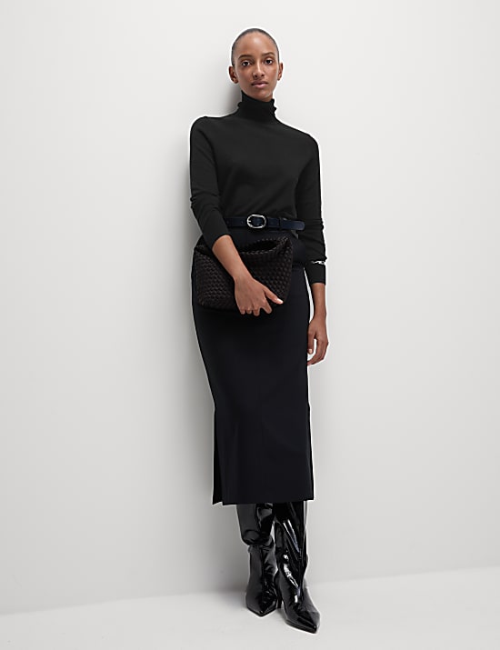 Pure Merino Wool Roll Neck Jumper