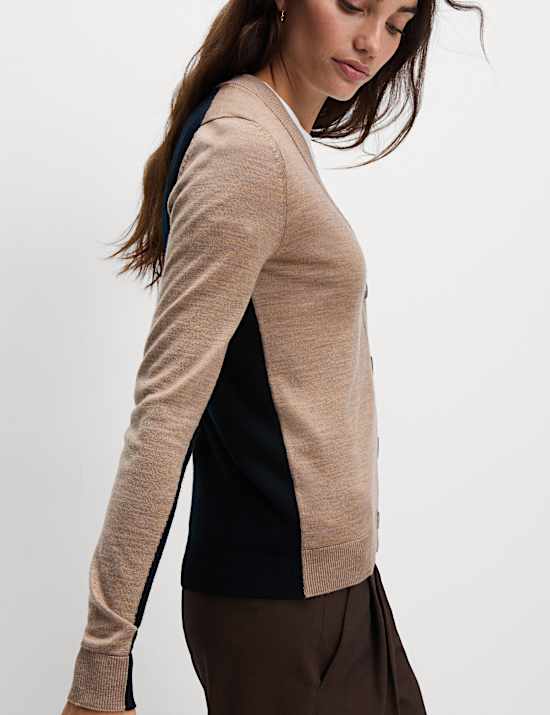 Pure Merino Wool V-Neck Cardigan
