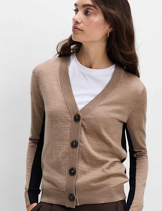 Pure Merino Wool V-Neck Cardigan