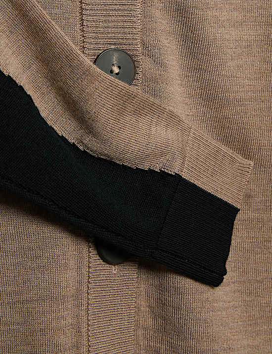 Pure Merino Wool V-Neck Cardigan