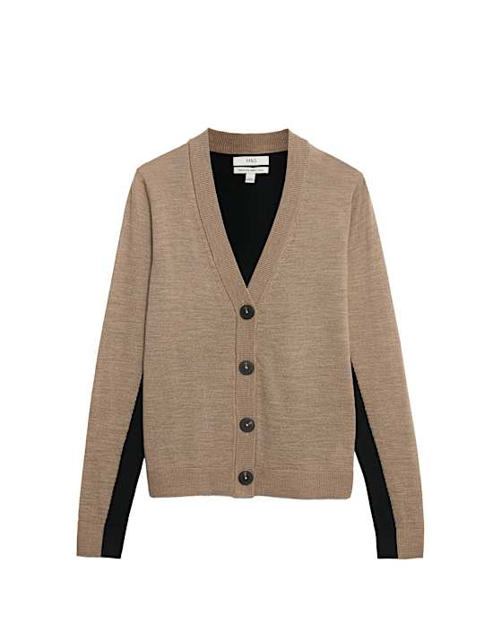 Pure Merino Wool V-Neck Cardigan