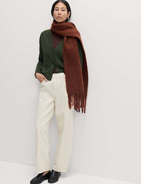 Air-Yarn V-Neck Button Through Cardigan