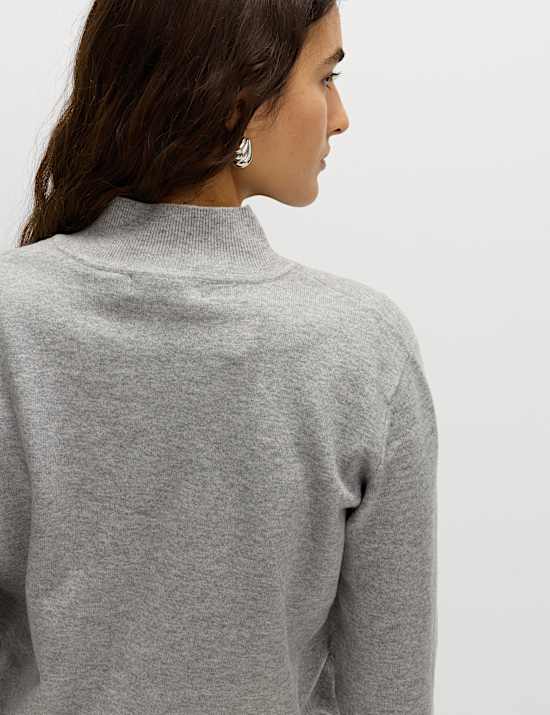 Slogan Funnel Neck Jumper